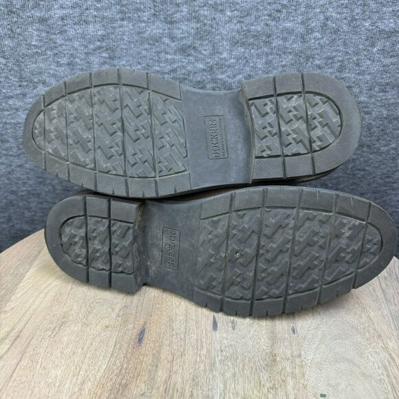 Dockers Rawls Rugged Mens 9M Brown Faux Leather Lace-Up Ankle Boots Side Zippers - Picture 7 of 10